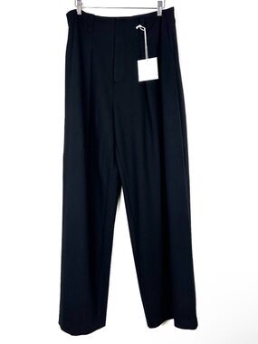 NWT Pistola Barrel Leg Eden Pleated Trouser Pants Black Minimalist Size 29 NEW